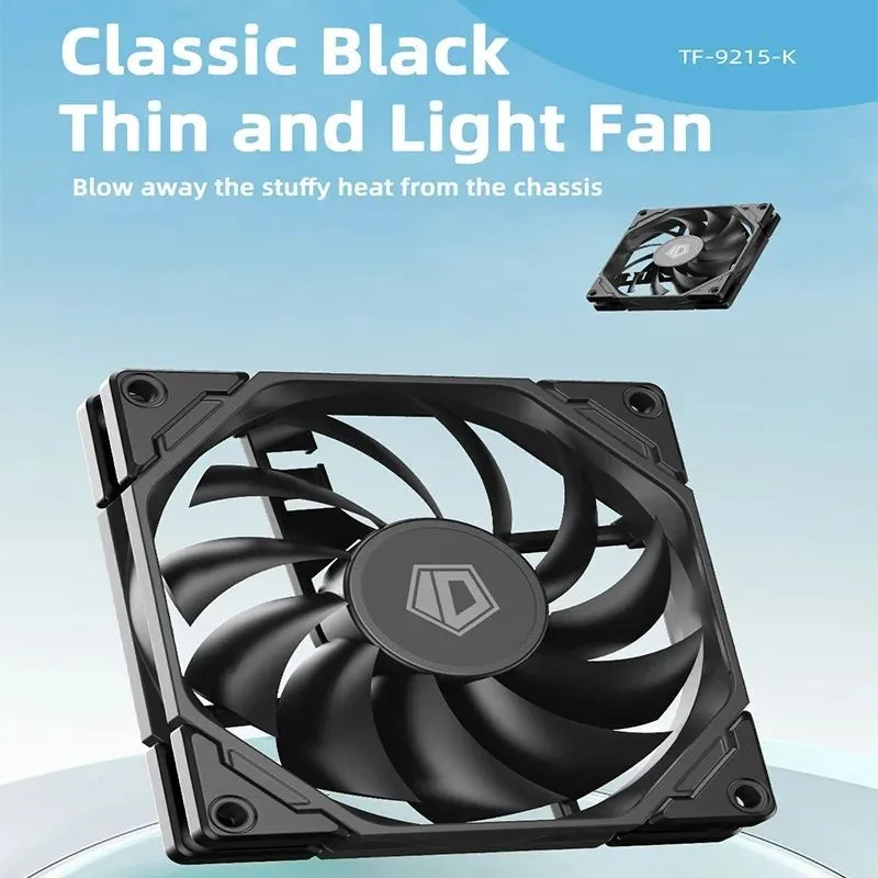 ID-COOLING TF-9215 PC Case Fan 4PIN PWM 9CM Fan 800-2000RPM Hydraulic Bearing Computer Cooling Silent Fan