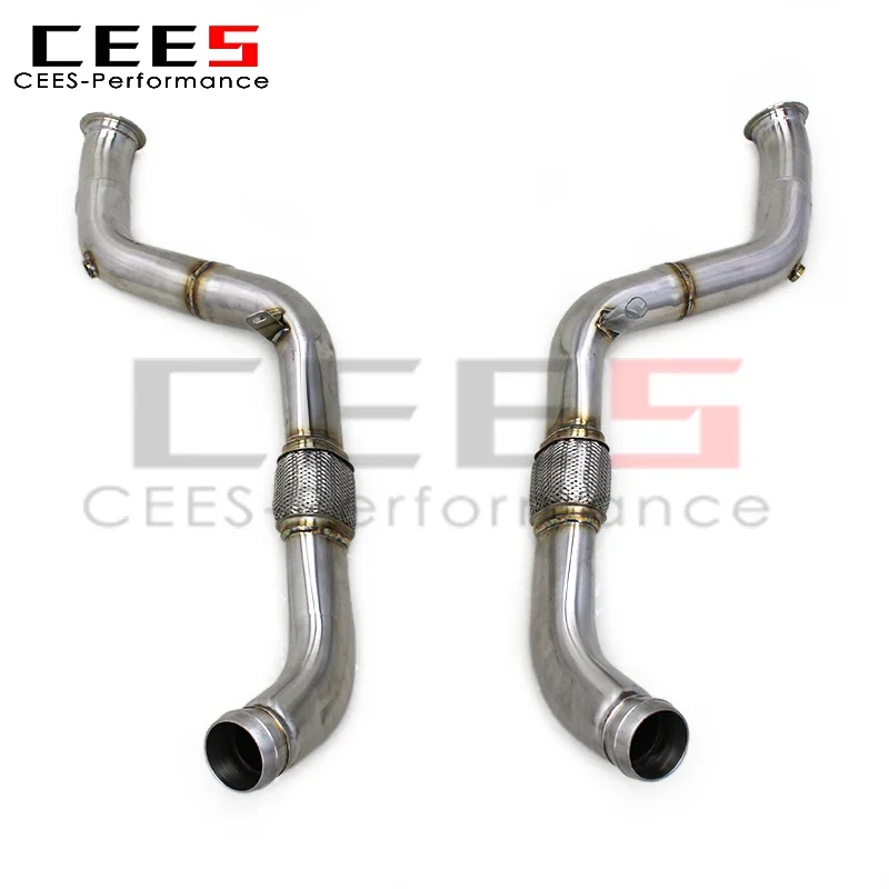 CEES Stainless Steel 304 Exhaust Downpipe For Bentley Continental GT 4.0TT/6.0TT 2020-2024 Car Tuning System Exhaust Pipe