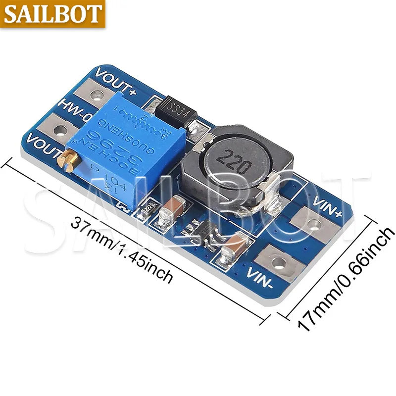 1-10 sztuk MT3608 type-c/micro 2A Max DC-DC Step Up moduł zasilania Booster moduł zasilania 3-5V do 5V/9V/12V/24V