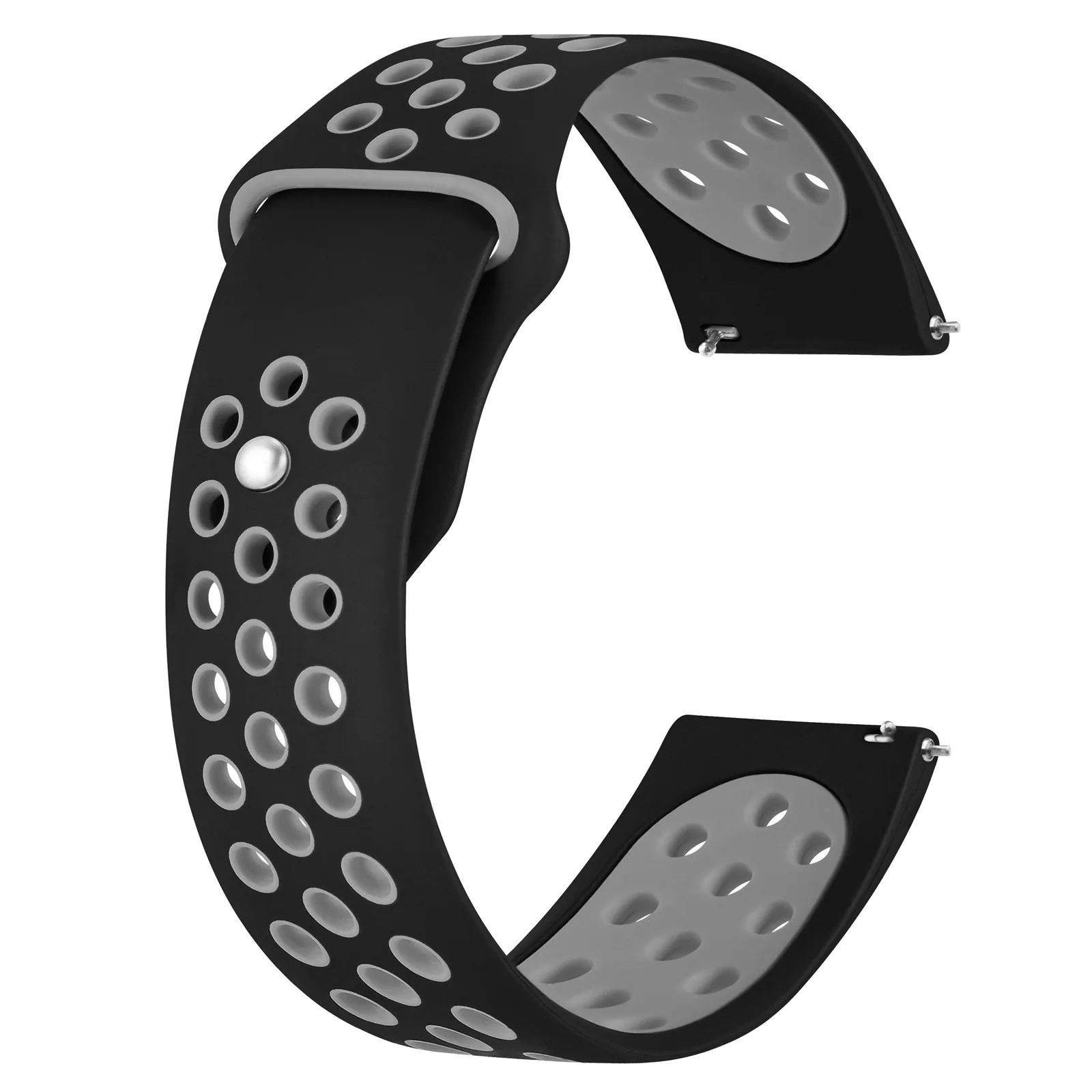 Porous Hole Silicone Strap, Breathable and Waterproof 18mm20mm22mm Watch Band, Suitable for Men and Women, Quick Detachable