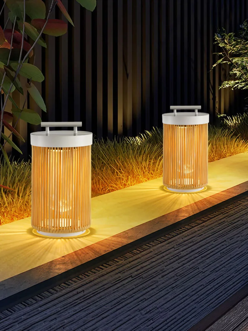 Outdoor Waterproof Villa Garden Floor Lamp Stainless Steel Woven Atmosphere Lawn Lighting Decorative Courtyard Lamp