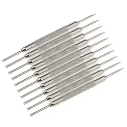 10pcs Prettyia Stainless Steel Watch Band Strap Spring Bar Link Pins Remover Watch Repair Tools Silver Color