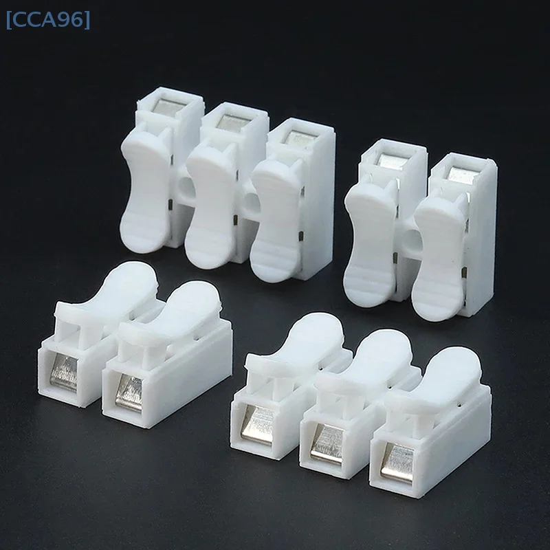 20Pcs No Solding Quick 1P 2P 3P Cable Wire Connector No Screw Terminal Block Spring Clamp