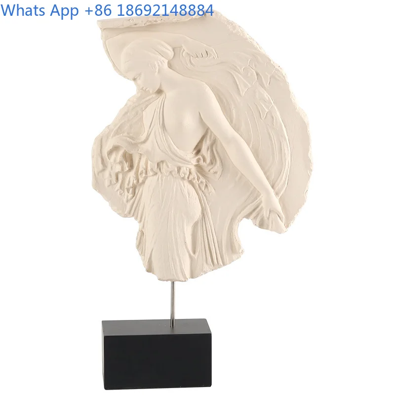 French medieval style ornament art, Venus flat relief, mythological figures, goddess sculptures, decorative items