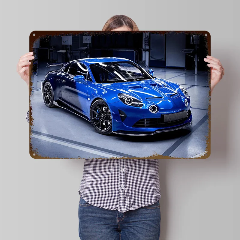 Blue Alpine A110R Ultime La Bleue Tinplate Poster Customized Wall Art Vintage Metal Signs Retro Plates for Room Ornaments House