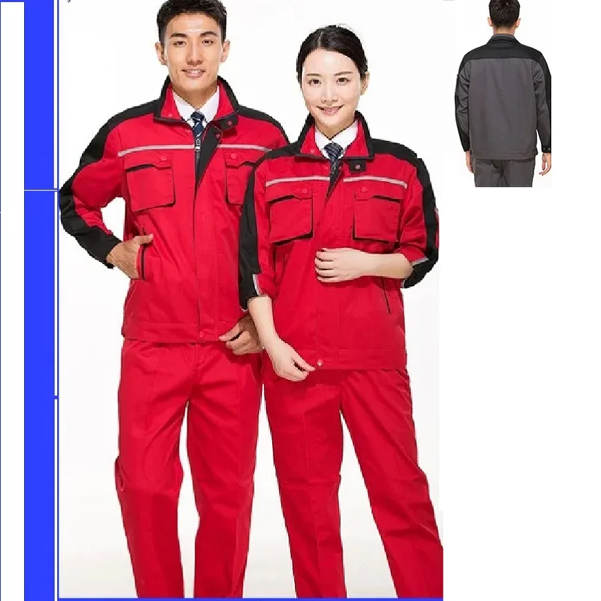 

Siamese Uniform Hi Vis Safety Worker Clothing Workwear Suit Multi Pocket Car Wash Repairman Mechanic Welding Suit Worker Uniform