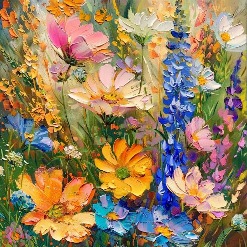 

CHENISTORY DIY Diamond Painting Flower Cross Stitch Kits Diamond Mosaic Daisy Full Square Round embroidery paintings Decor For H