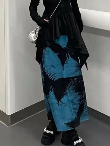 Юбки женские летние Tie Dye из полиэстера и хлопка Altayskiy