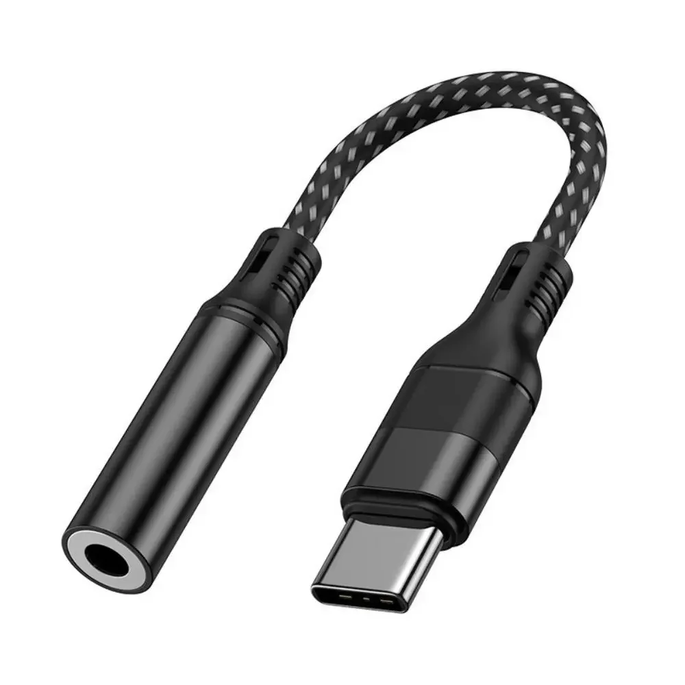 

USB Type C Headphone Adapter Cable 3.5 Jack Converter Type-c 3 5 Jack Audio Cable Braided Weave USB C To 3.5 MM Jack Adapter