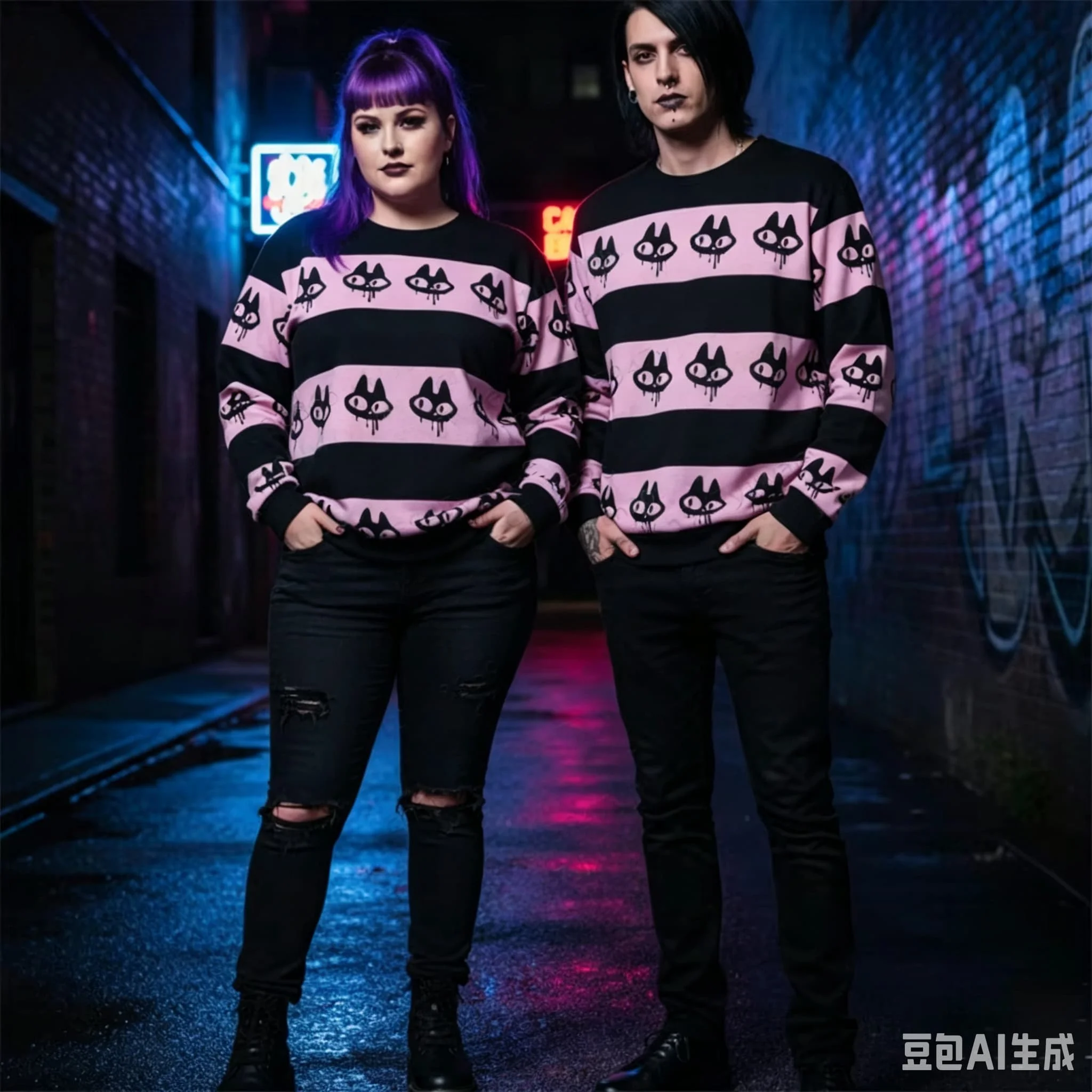 26 Women's Winter Halloween Gothic Hip Hop Yami Kawaii Y2k Skull Printed Street Style Women's Round Neck Long Sleeve Sweatshirt