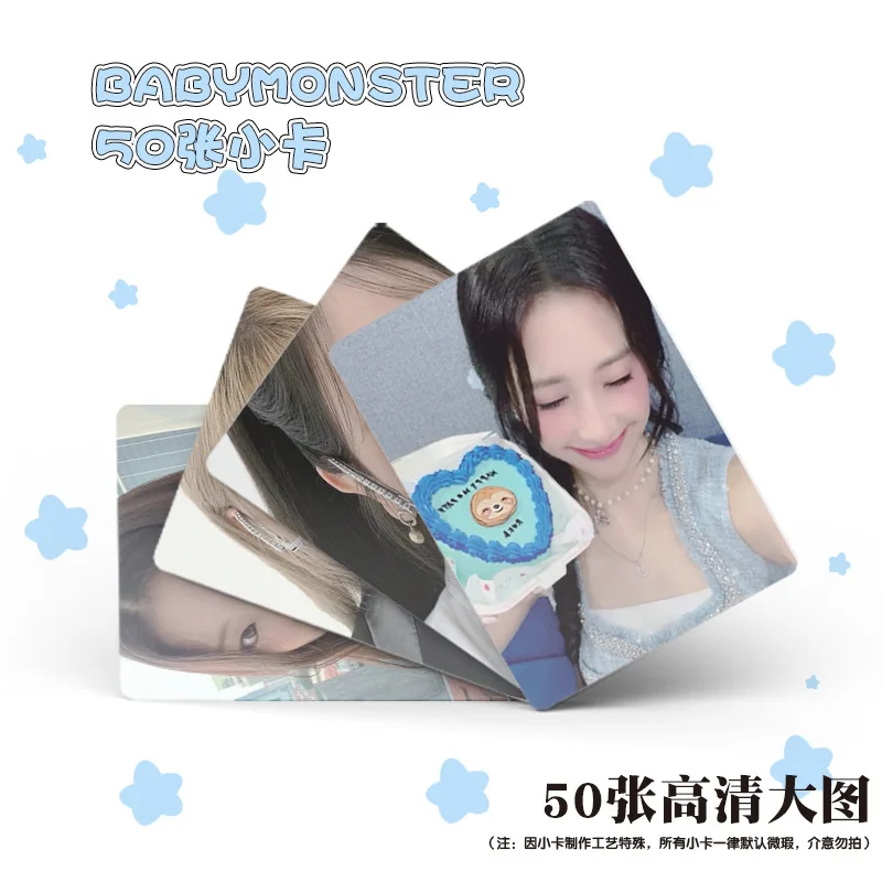 Imagem -03 - Idol Baby Monster Cartões Lomo Photocards Álbum Ahyeon Ruka Rora Chiquita Girl Group Cartão de Impressão hd Fãs Presentes Novo 50 Pcs por Conjunto