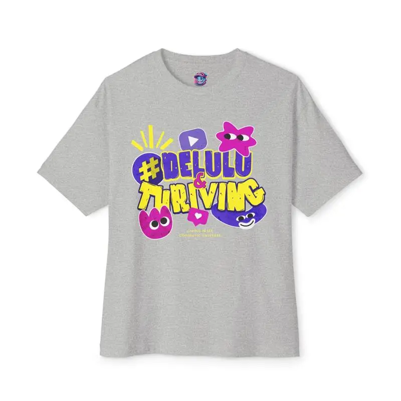 

Delulu Thriving T Shirt 6oz 100 Cotton Funny Aesthetic for Women Cute Oversized