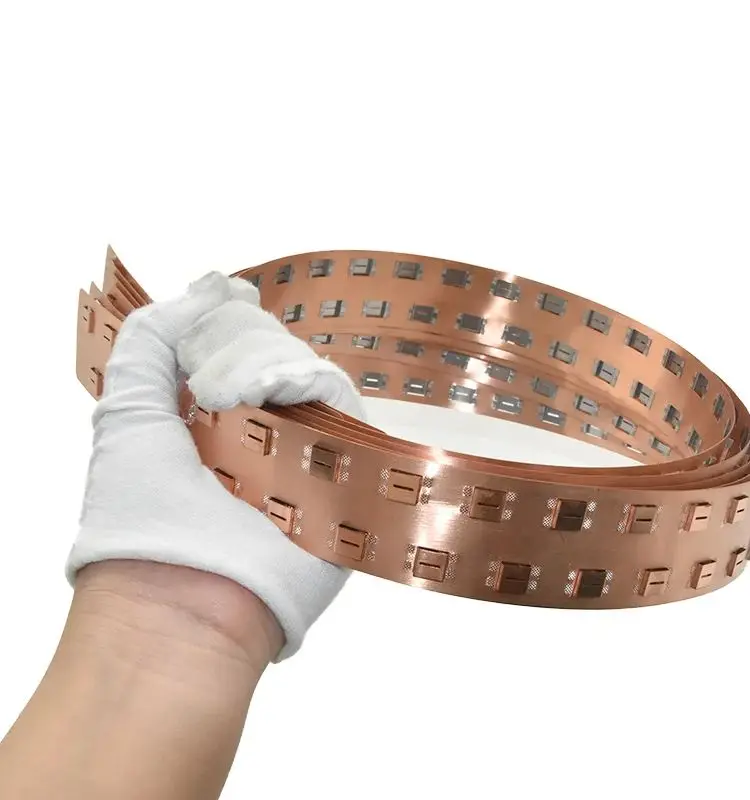 Copper Nickel Strip 21700 2P Power Lithium Battery Copper Busbar 18650 1P Positive And Negative Copper Sheet 26650 32650 Custom
