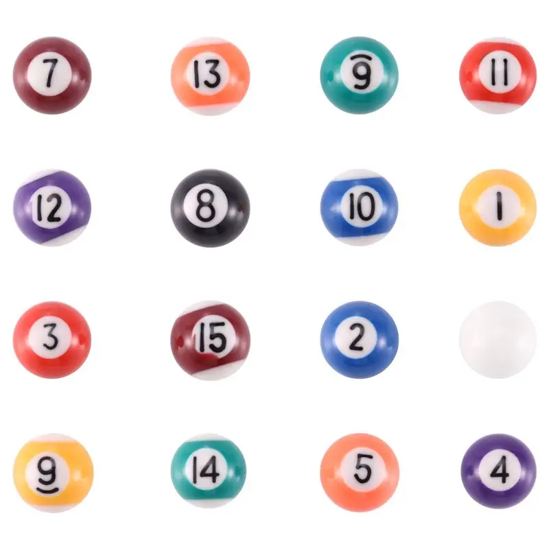 

Professional Children Billiards Table Balls Set Resin Small Pool Cue Balls Full Set 16 Pcs Mini Billiard Balls Set Highly Recomm
