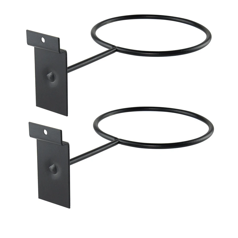 

2 Pcs Wall-mounted Ball Holder Display Rack Post / Basketball Stand Iron Bracket