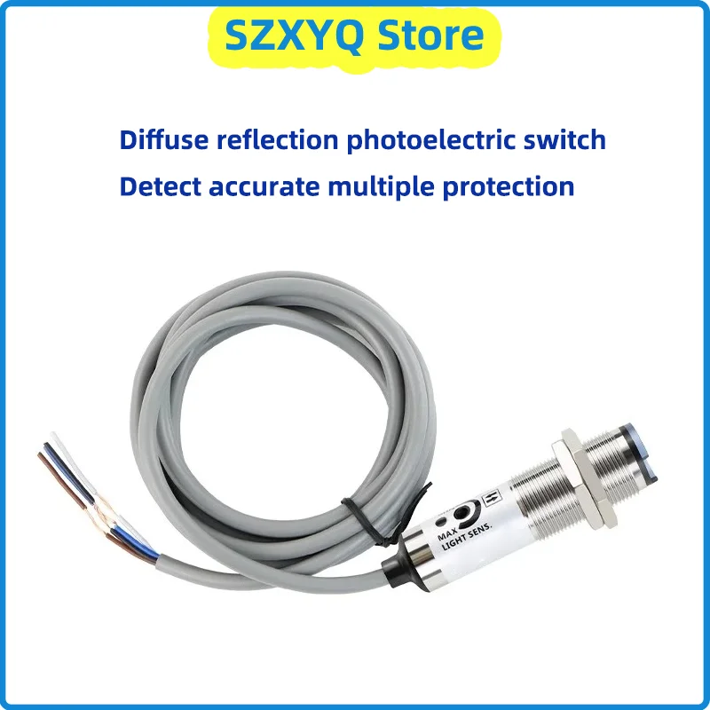 CDD-11N/P sensor fotoeléctrico CDD-40N/P interruptor fotoeléctrico 12-24V 4 cables sensor NPN interruptor fotoeléctrico de reflexión difusa