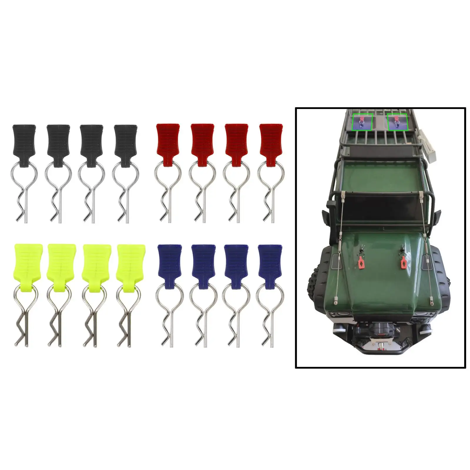 

4 Pieces RC Car Body Shell Clips Pin 1:5 1:8 Replacement Car Parts Assembly DIY Model Modification Spare Parts Metal RC Vehicle