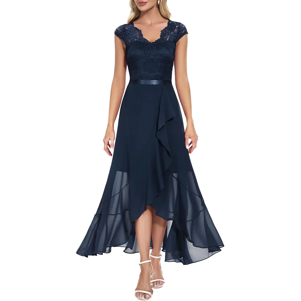 

Customized Exquisite Mother of The Bride Dresses Women's V-Neck Dress for Wedding Guest Applique Lace Formal Gown 2025