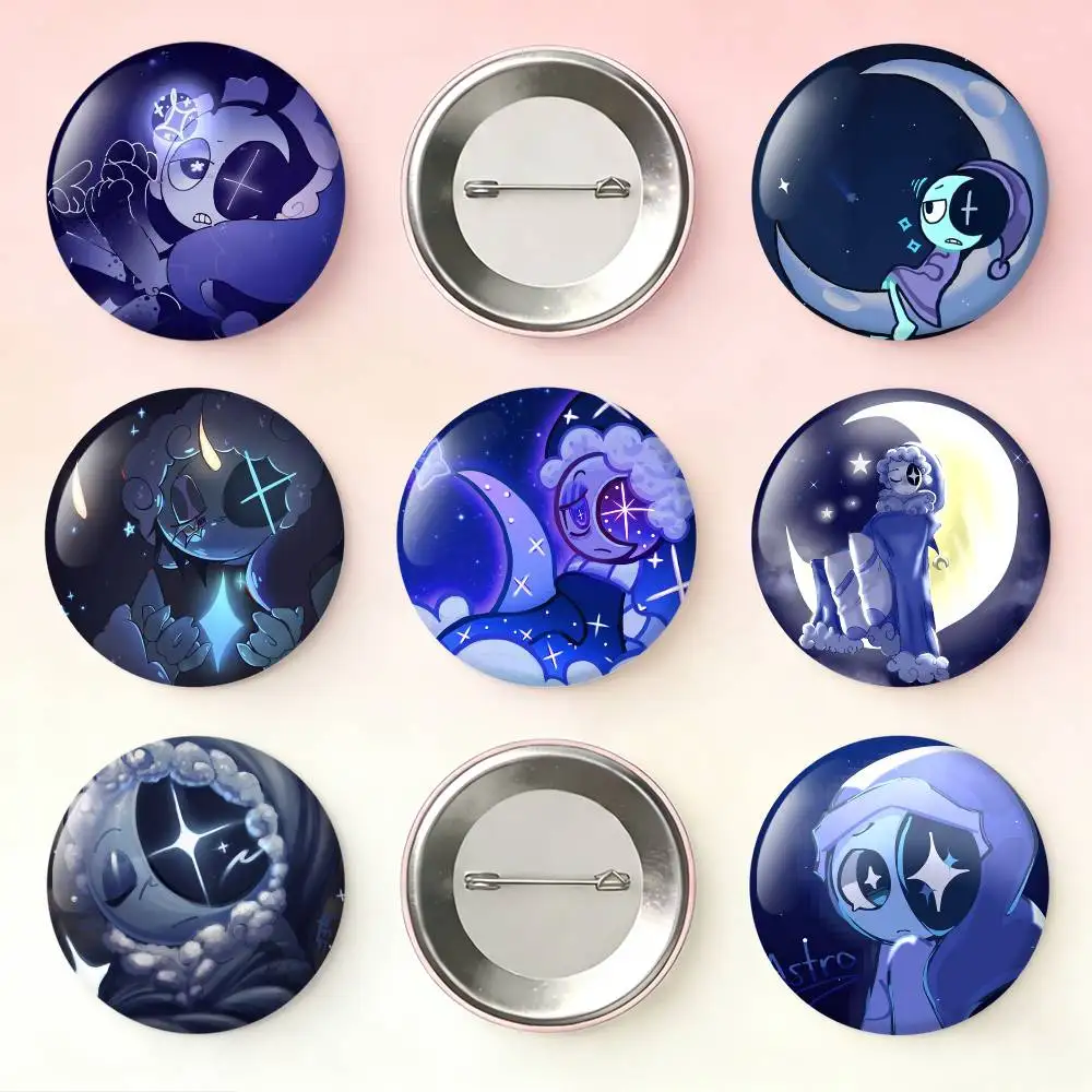 

A-Astro D-Dandys Game World Laser Badge Creative Pins Brooch for Bag Clothes Hat Decor Gifts Fans Collect