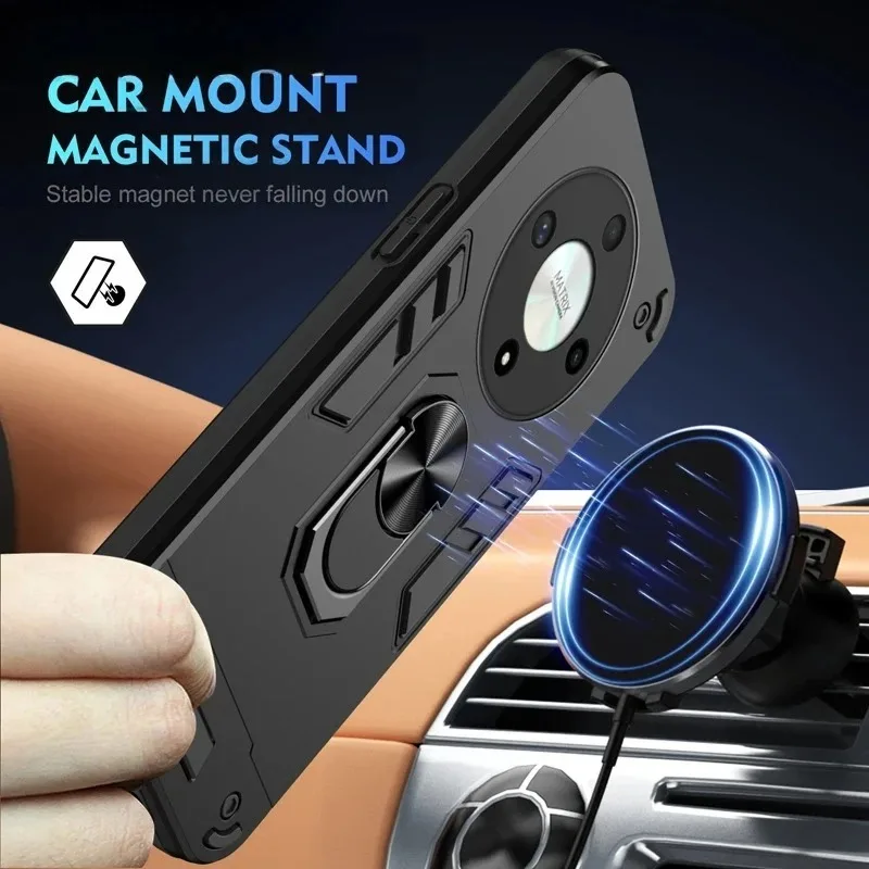 Military Grade Case for Honor Magic8 Lite Magic 8 Pro X9d 5G Protective Cover Shockproof Ring Stand Holder Fundas Coque view 3