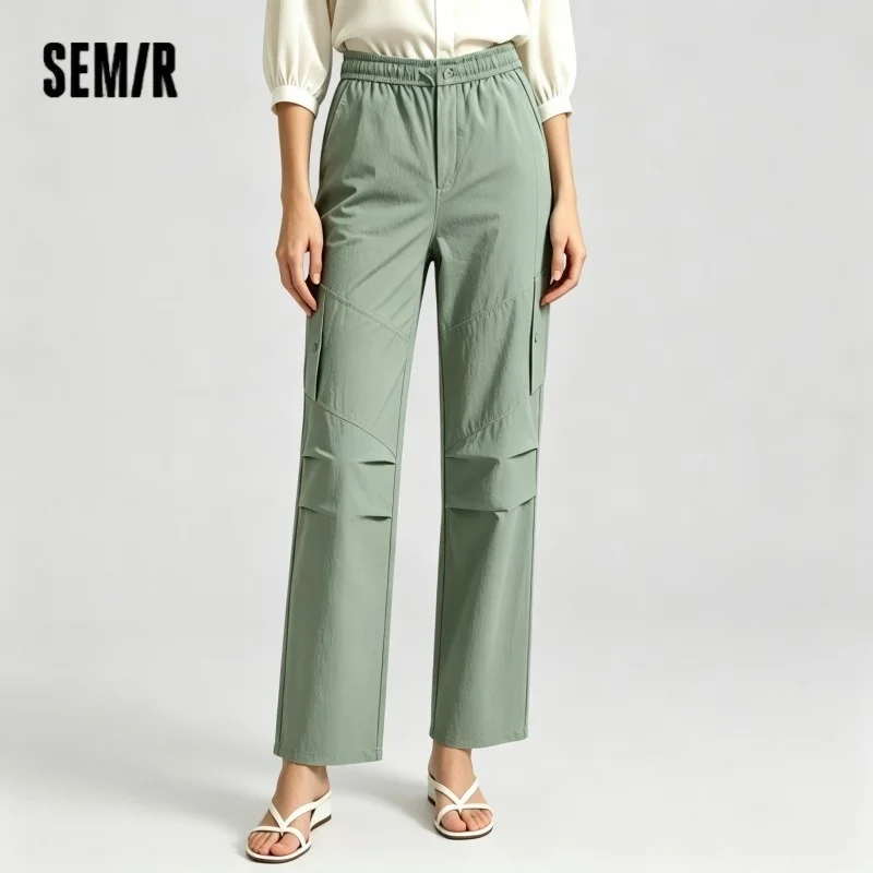 Semir Damenhose mit weitem Bein 2026, gestrickt, lockere Passform, elastische Taille, Kordelzug, urbaner, lässiger Alltagsstil, weich, bequem