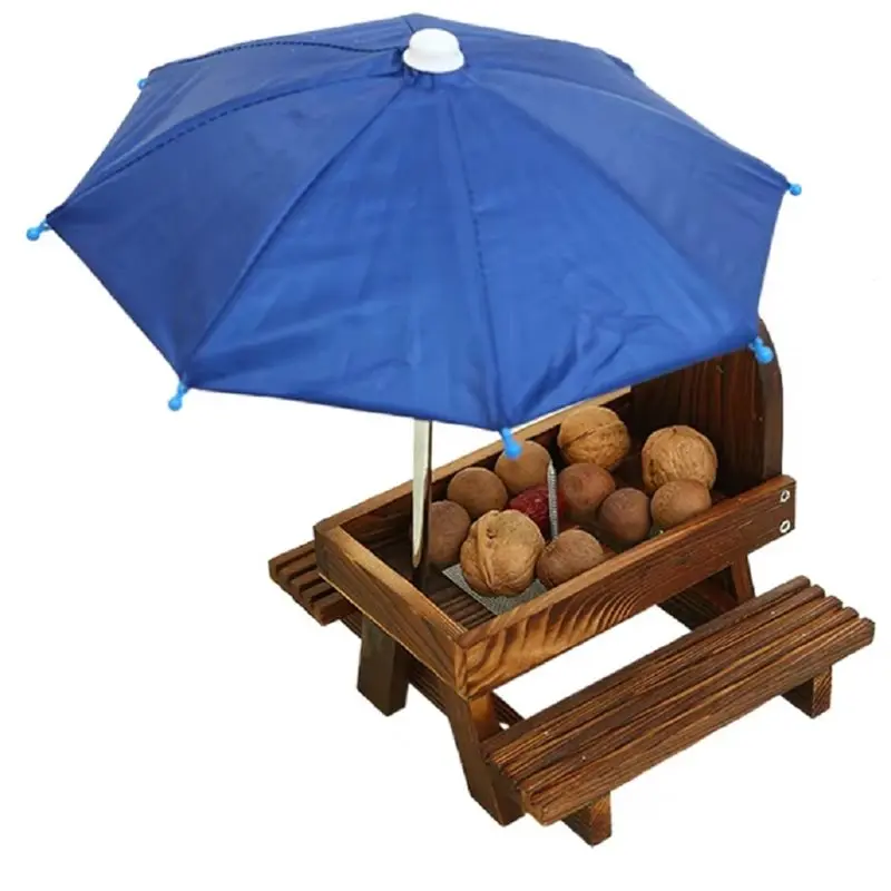 

Подставка для кукурузных початков AT19-Squirrel Feeder, настольная, деревянная, с зонтиком, для улицы, зимы, двора, веранды, модель A