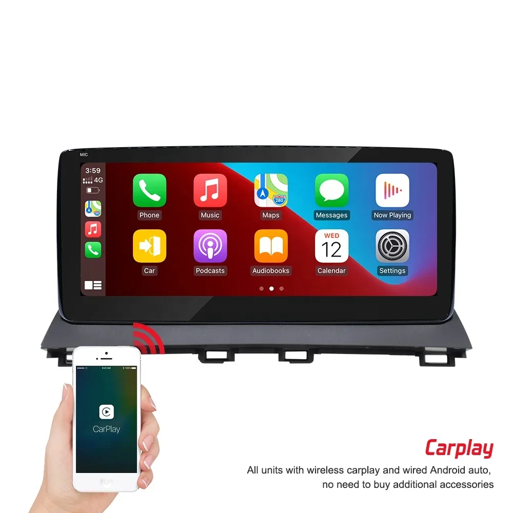 Route Android 10.25inch 6+128gb Car video for Mazda 3 2015-2019 Car GPS with 4G wireless carplay and Android auto