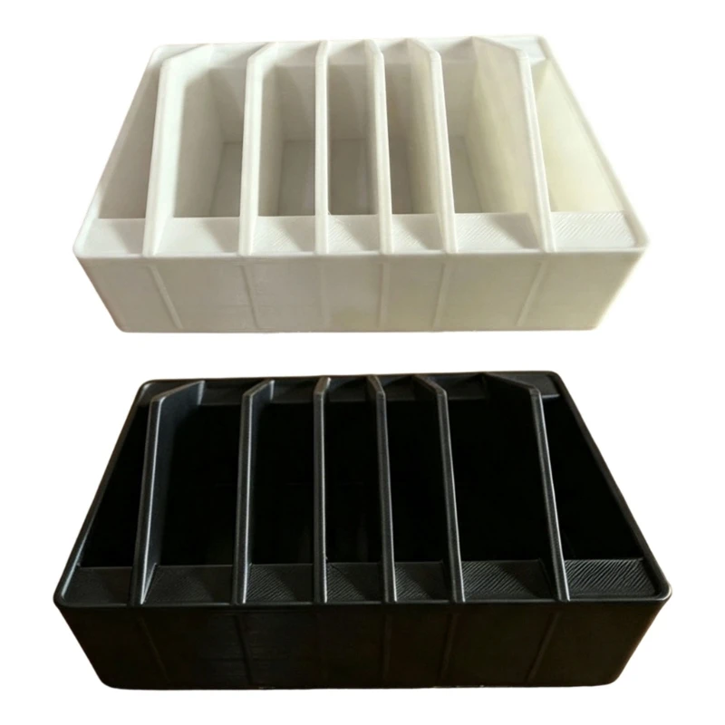 E7CD Resin Pliers Storage Rack with Six Upright Slots, Open Tray Layout for Home Repair Supplies and Workshop Storage