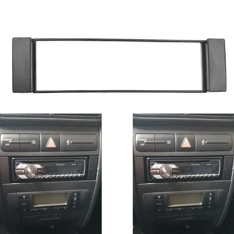 AYV para Fascia 1 Din marco para A3 8L A6 4B Seat Toledo Leon Scudo estéreo Facia placa tablero CD Trim 1 cubierta de Radio DIN