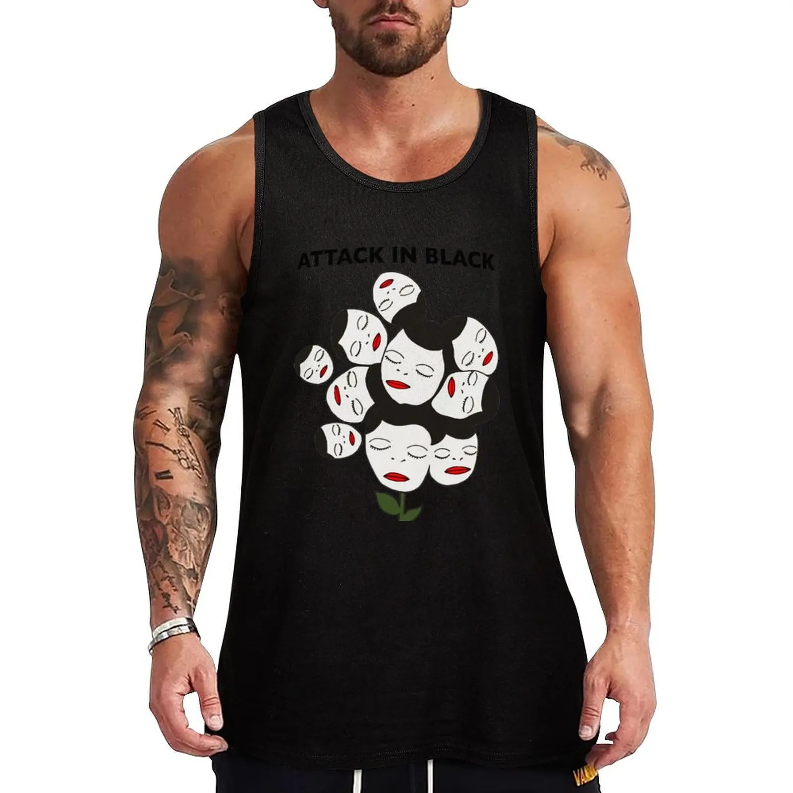 Attack In Black Tank Top Work Outdoor Tank Top Durable Utility Sleeveless