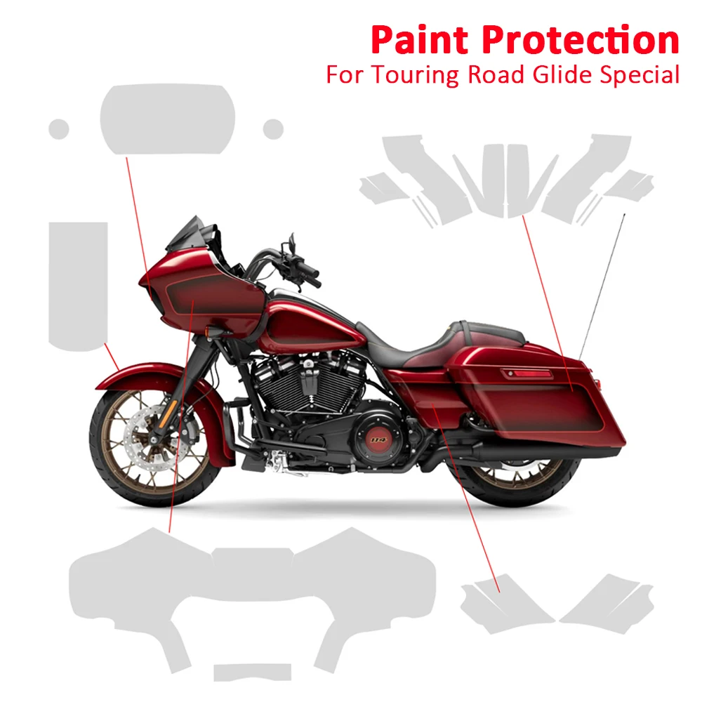 

For Harley Touring Road Glide Special PPF Motorcycle Paint Protection Film Road Glide Accessories TPU Body Protection Set