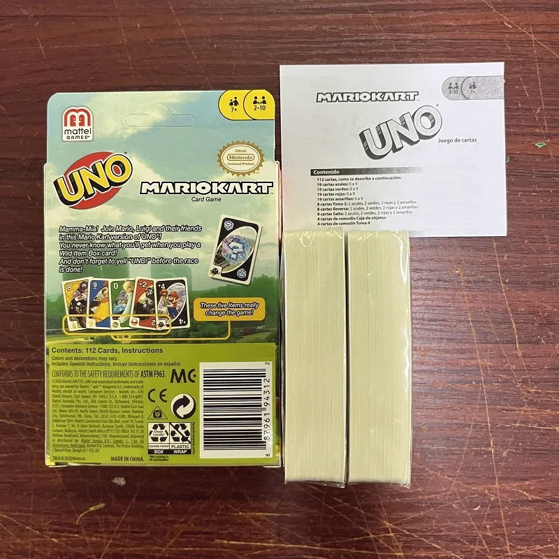 UNO Mario Kart Card Game with 112 Cards & Instructions for Players Ages 7 Years & Older For Kid Family and Adult Game Night