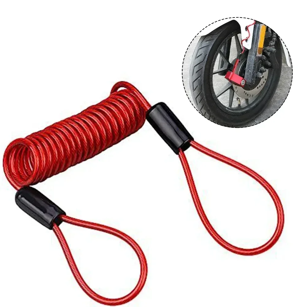 Cable de recordatorio de bloqueo de disco, cable de seguridad para motocicleta, resorte de seguridad, Cables de disco de alarma para bicicleta, bobina de 1,2 m