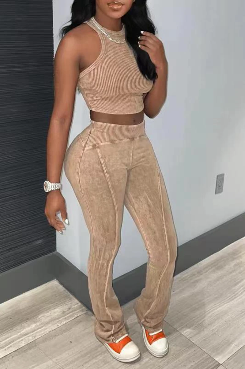 

STYLISH LADY Patchwork 2 Piece Set Women Sleeveless Crop Vest and Skinny Pant Suits 2024 Summer Sexy Club Party Street Tracksuit