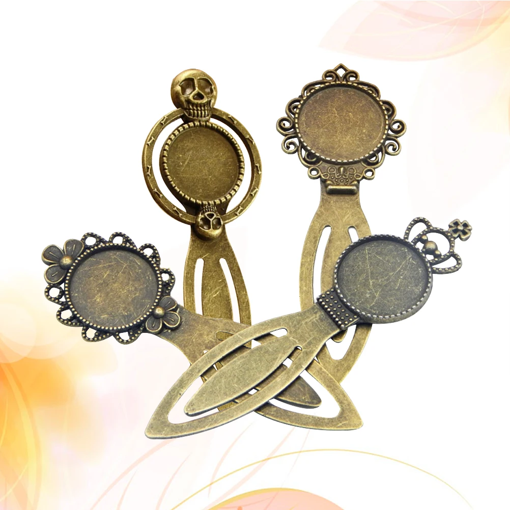 4 قطعة المرجعية خمر قاعدة الصواني DIY بها بنفسك سبيكة قلادة صواني زجاج قبة البلاط لصنع المجوهرات الحرفية الراتنج النقش صور هدية 20 مللي متر