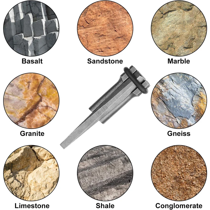 

Сверхмощный инструмент для разделения камней, машина для разделения камней, бетона, мрамора, гранита, машина для разделения камней 5 шт., долото