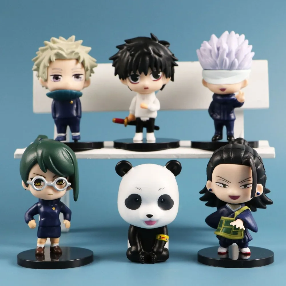 

Anime Character Jujutsu Kaisen Figurine, Q-Version Movable Face Changing Figurine Desktop Model Ornament Gift
