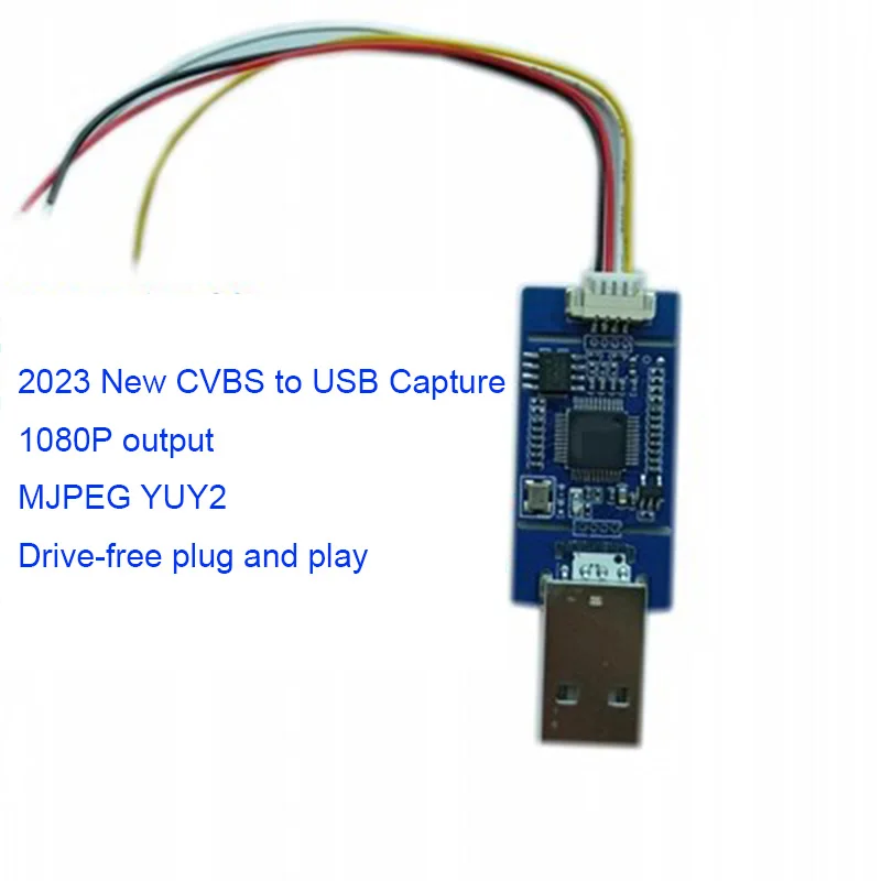 Captura CVBS a USB Señal analógica a módulo de cámara USB digital Módulo CVBS a USB Unidad libre UVC para Android Plug and Play gratuito