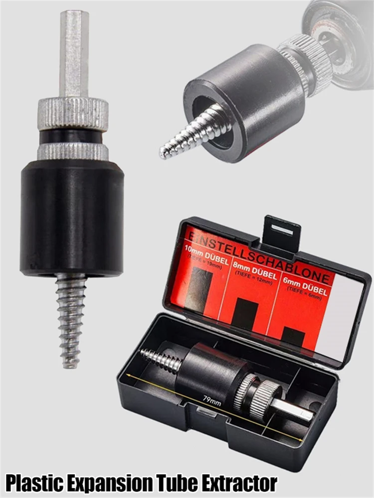 Plastic Expansion Tube Electric Extractor Broken Screw Bolt Extractor Remover Rubber Plug Thread Extractor Hexagonal Handle