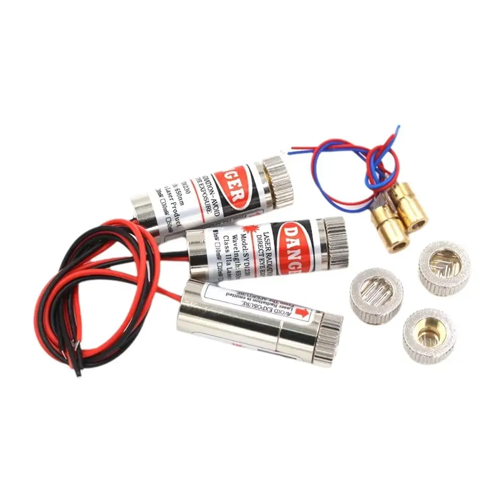 3V5V laser head laser diode 5mW red dotted one-piece copper semiconductor laser tube 6MM outer diameter