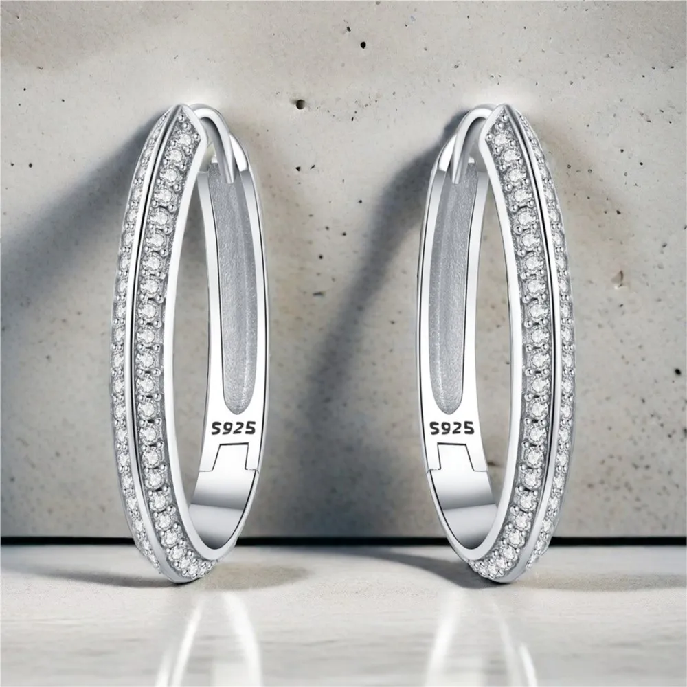 925 Sterling Silver U-shaped Series Earring Simple Jewelry Basic Versatile Hoop Earrings For Women Jewelry Party Trend Sale Gift