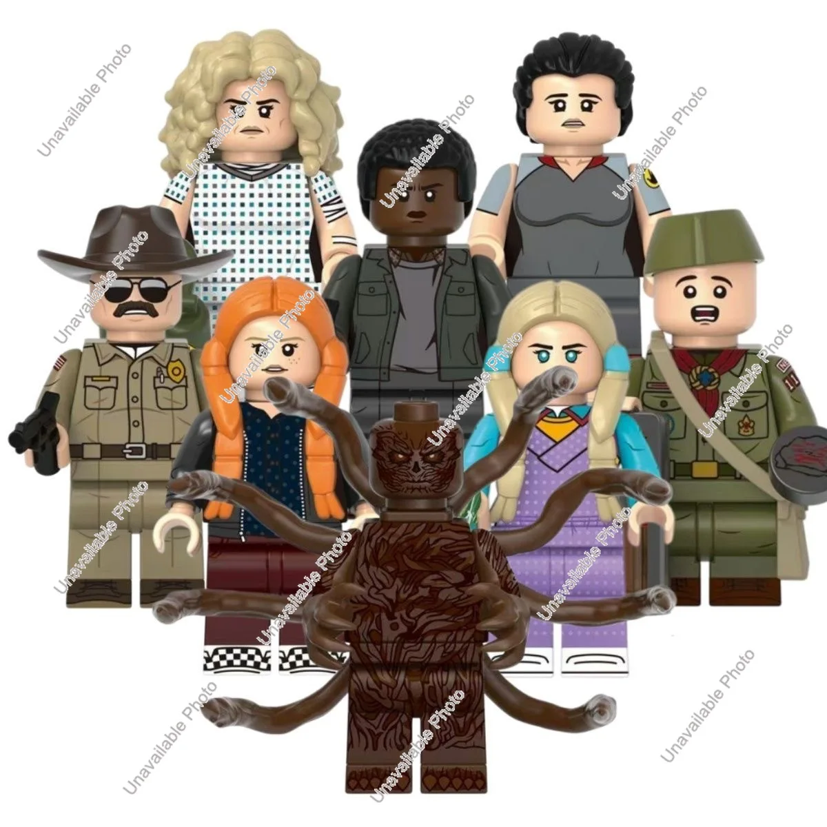 Hot Toys G0196 GH0749Stranger Building Blocks Assemble Things Bricks Mini Action Toy Figures Movies Dolls Gifts For Children Kid