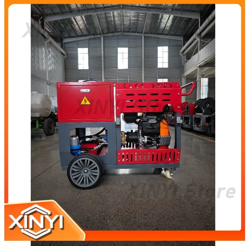 Mobile Sewer Cleaning Machine, 2176psi, 29 GPM, 33 kW Diesel Engine, for Pipeline Sludge Dredging