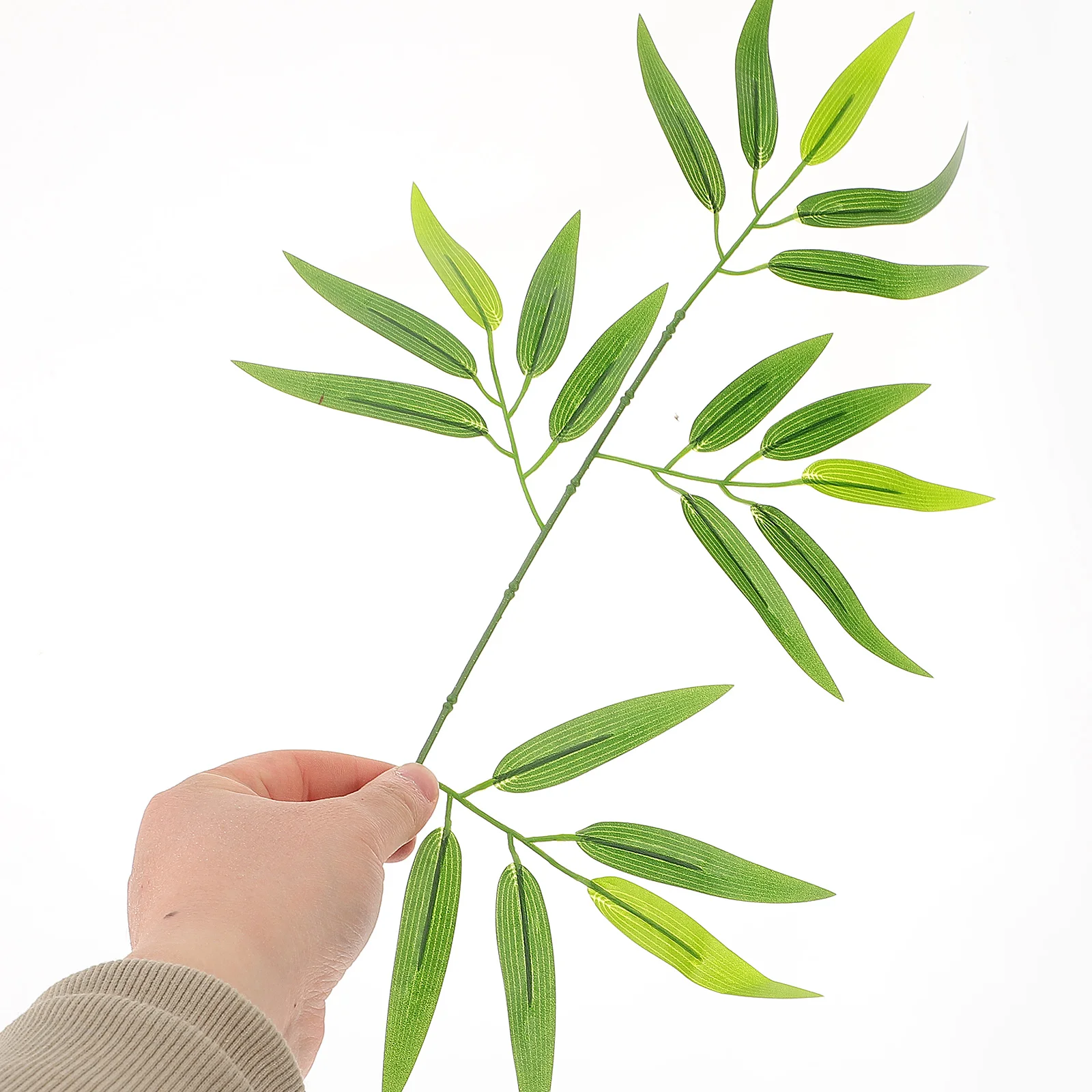 

10pcs Sushi Tray Leaf Decor For Sashimi Seafood Display Bamboo Branch Food Plate Embellishment Artificial Leaves Decoration