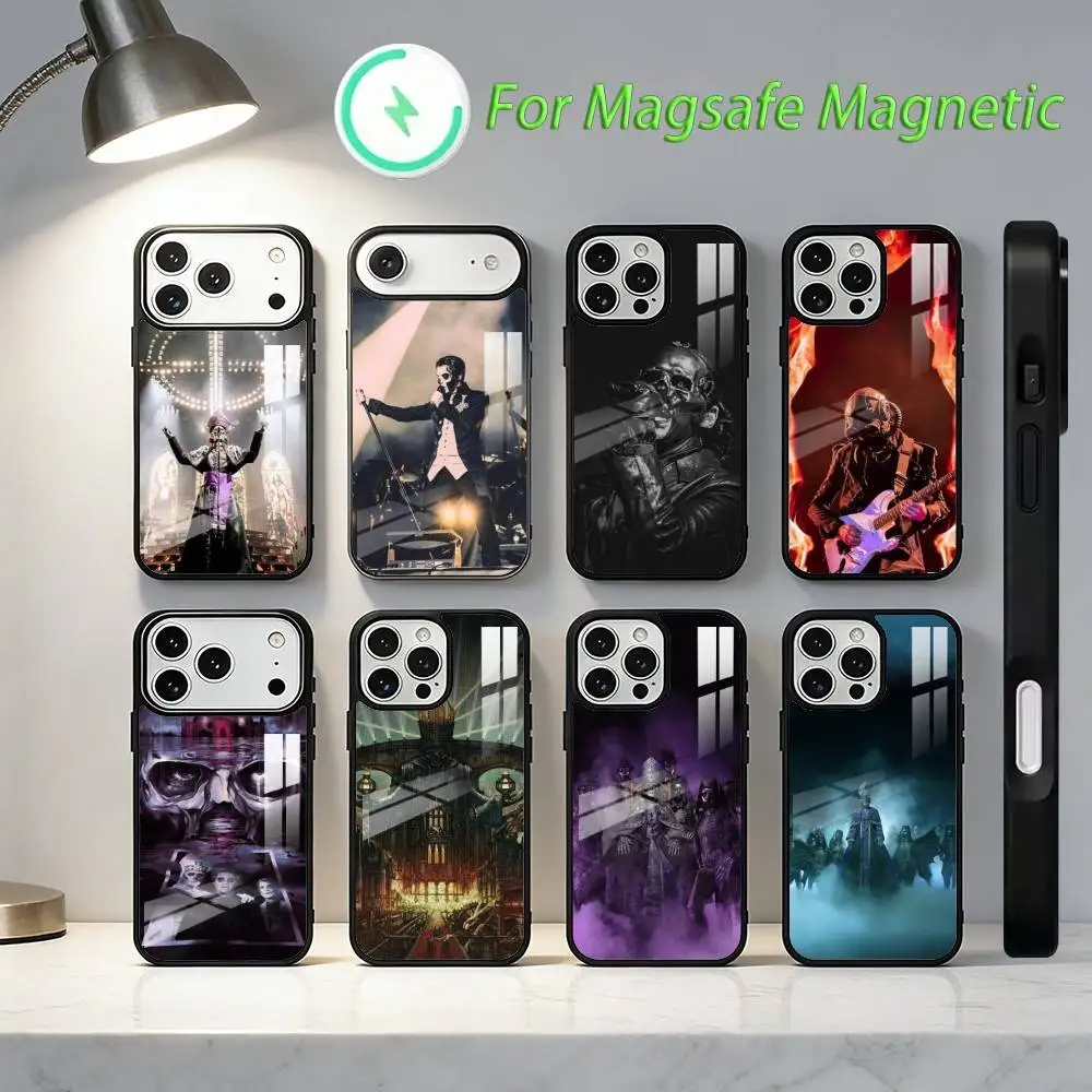 

Rock B-Band G-GhostS Phone Case For iPhone 17,16,15,14,13,12,11,Plus,Pro,Max Magnetic Wireless Charging