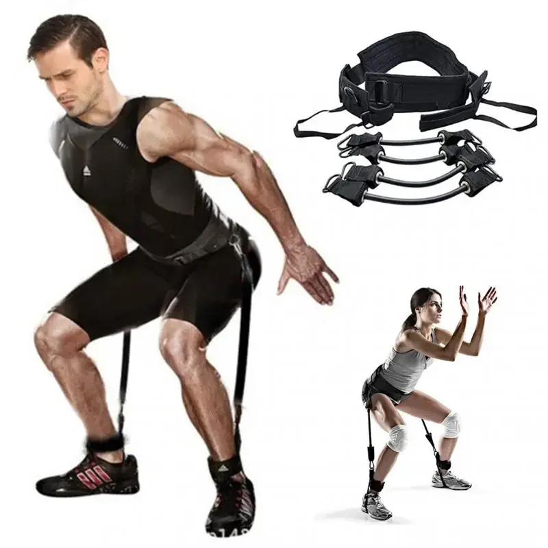 Fitness Bounce Trainer with Resistance Bands for Legs Strength and Agility Training