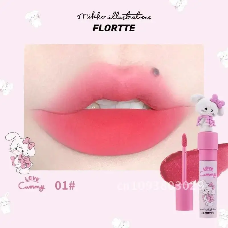 Flortte/mikko co marca batom leite bolo creme labial macio batons beleza fosco esmalte lama cosméticos lábio coreano matiz veludo