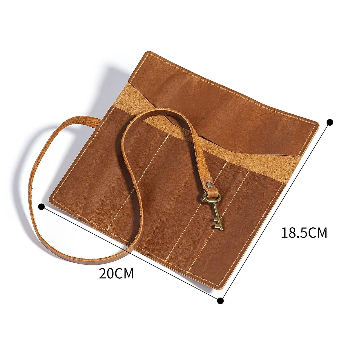 اليدوية الجلود مقلمة جلد البقر لفة حقيبة القرطاسية هدية للطلاب قلم رصاص الحقيبة القلم الستار أكياس القرطاسية