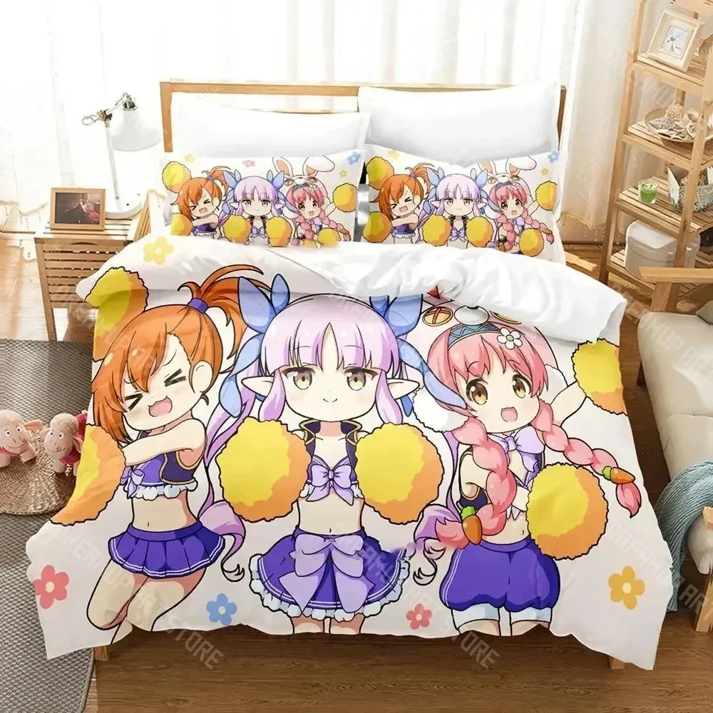 Exquisite 3D Print Princess Connect! Re Dive Bedding Set Boys Girls Twin Queen Size Duvet Cover Pillowcase Bed Kids Adult Home