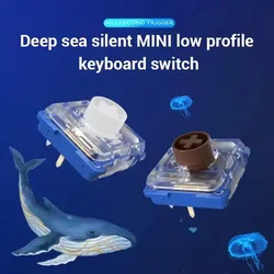 Kailh Deep Sea Silent Low Profile Switches Linear Tactile Keyboard Switch for 1353 Hitbox Mechanical Keyboard KIT DIY